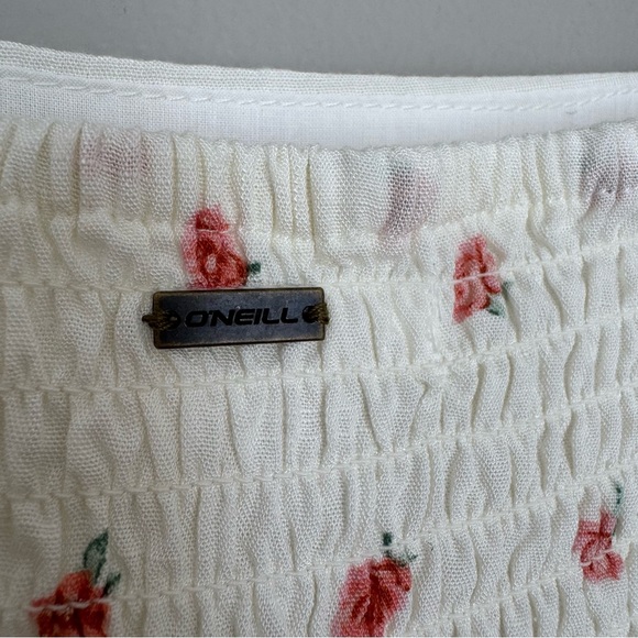 NWT O’Neill White Floral Jumper Cottagecore Off-Shoulder Spring Size S - Picture 7 of 12